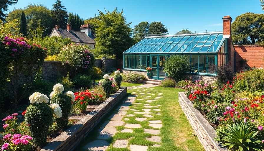 Photos of Your Outdoor Projects: Garden with path and greenhouse.