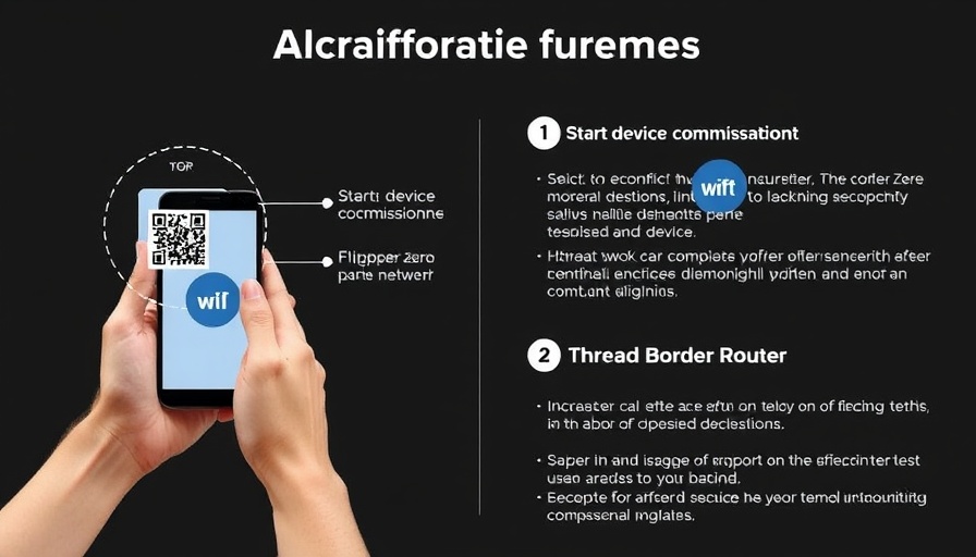 Diagram of Flipper Zero integration in smart home technology, showing commissioning process.