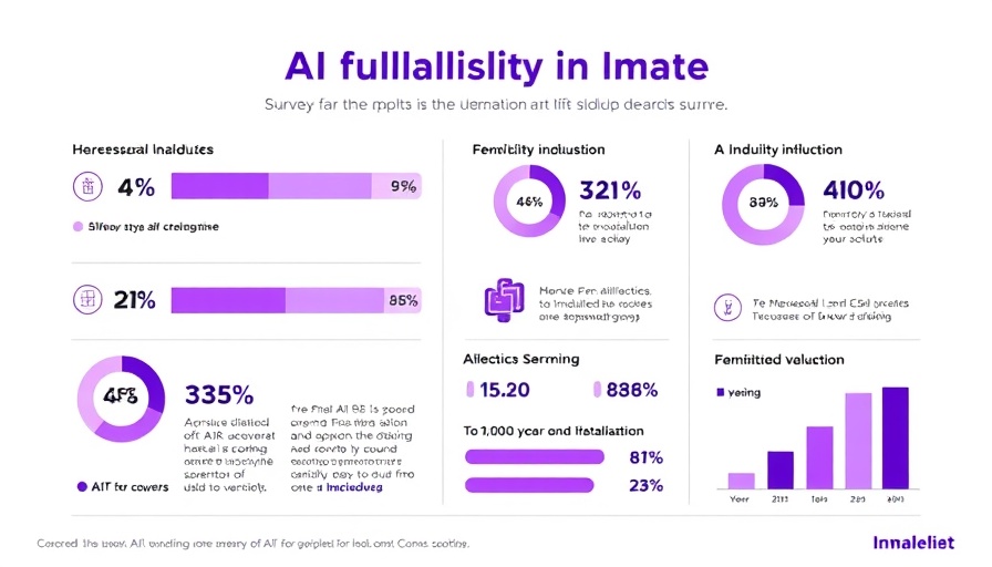 Infographic showing AI familiarity in construction and design industry.
