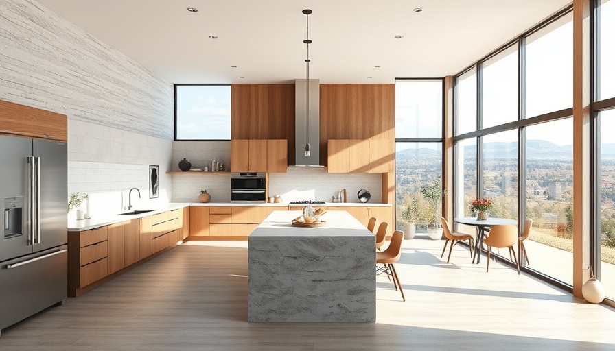 Modern kitchen with aging-in-place features, spacious and airy design.