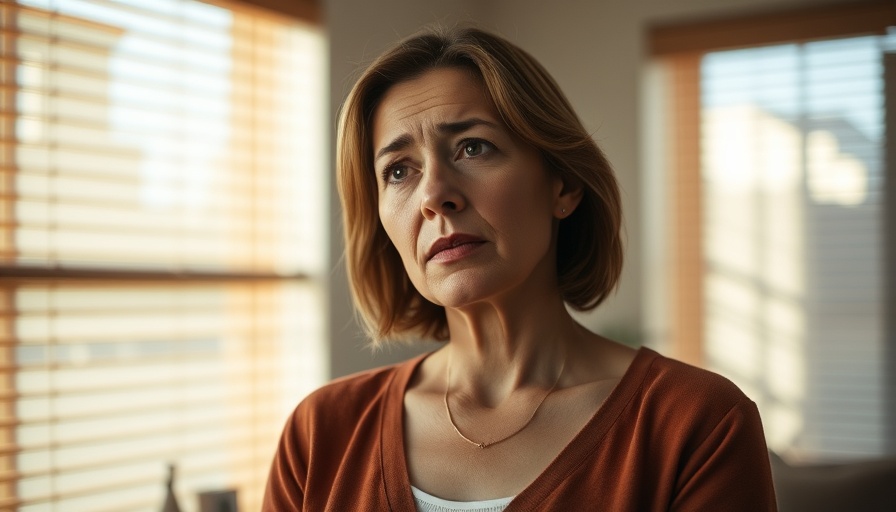 California tenant rights contemplation by a woman near window