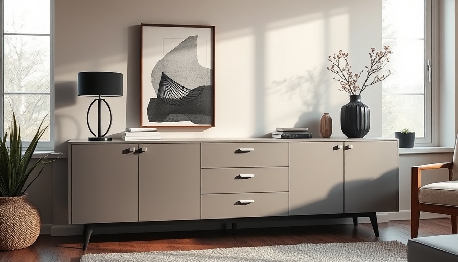 Stylish IKEA hack sideboard setup in a modern living room.