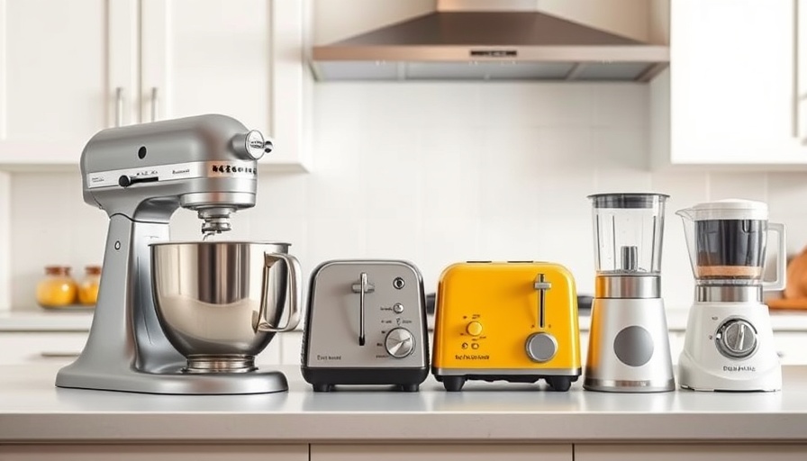 Small appliance storage ideas in a modern kitchen setup.