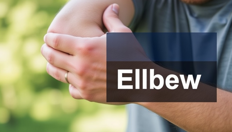 Man holding his sore elbow, representing Golfers and Baseball Elbow pain.