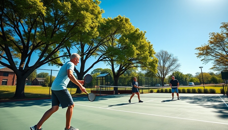 Dynamic pickleball match outdoors, player in action, Common Pickleball Injuries Prevention.