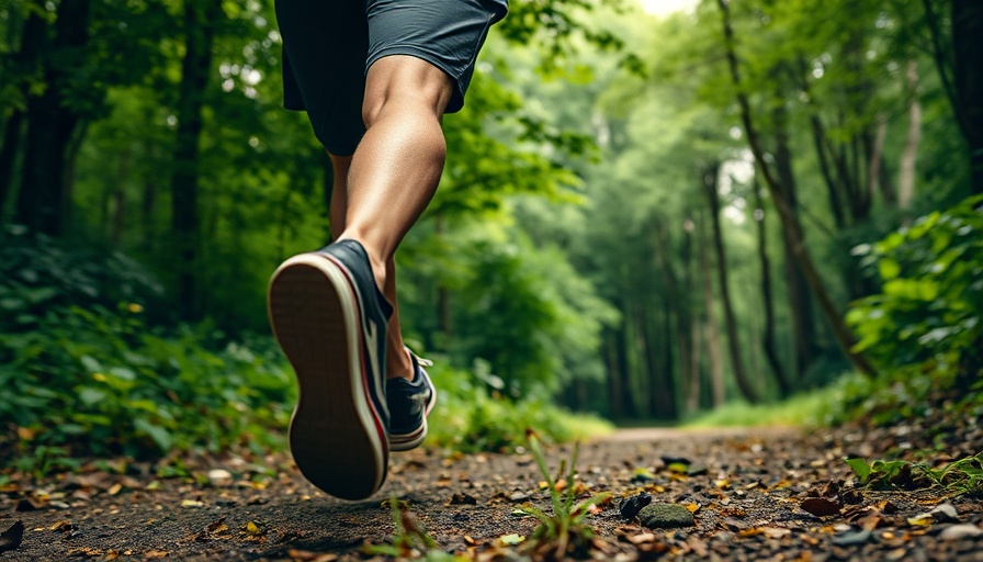 Close-up of legs running on a forest path, how running affects your knees