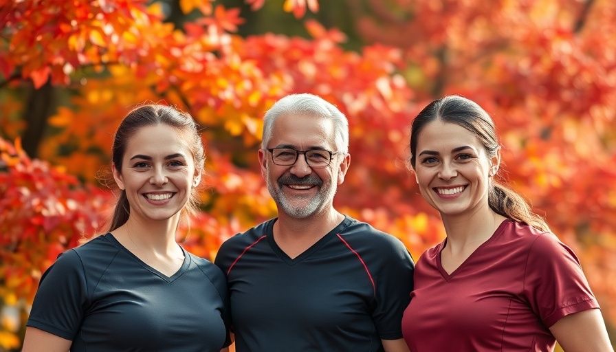 Mentorship program for sports therapists, group of smiling therapists outdoors.