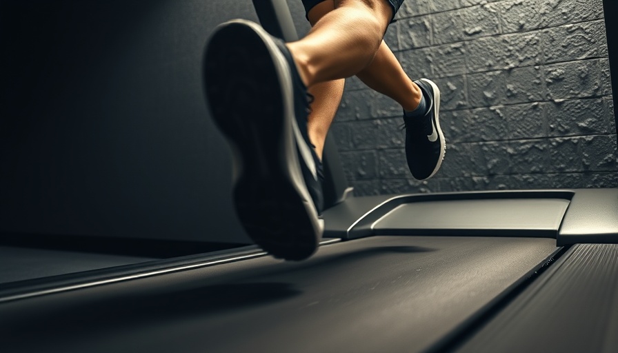 Dynamic treadmill running showing shoe motion for gait analysis.