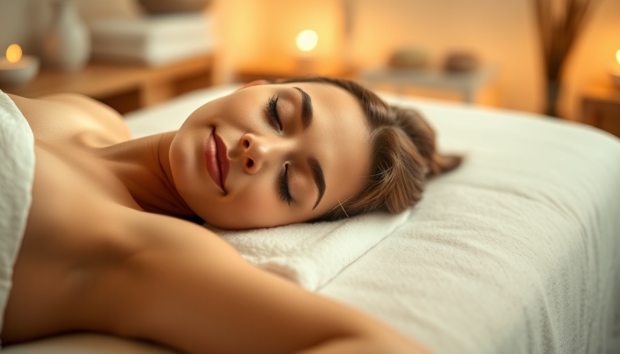 Tranquil young woman receiving acupuncture for stress relief in a spa.
