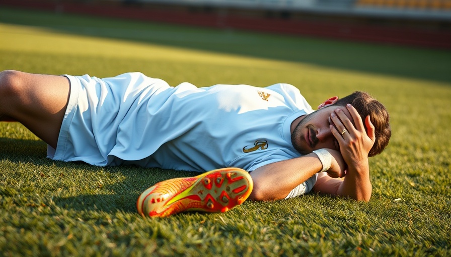 Soccer Pre-Season Recovery Techniques: Player resting on field