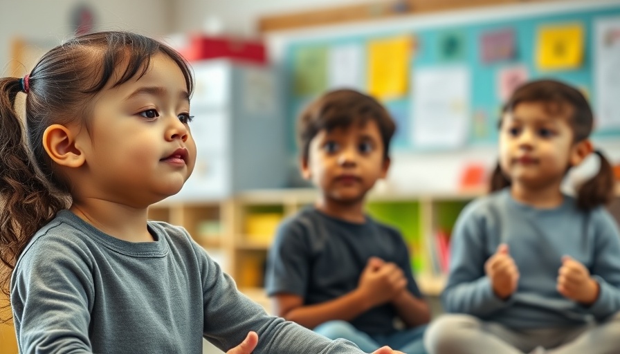 Calming Hands mindfulness practice for kids in a classroom.