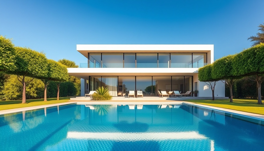 View of a modern villa and pool for 2025 Home & Garden Special Section.