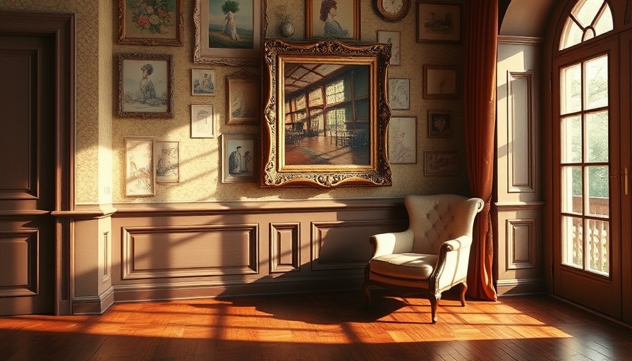 Chic gallery wall with vintage pieces for vintage pieces hunt.