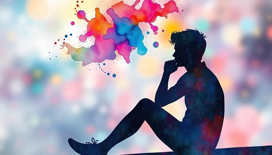 Abstract watercolor illustration of overcoming overthinking concept.