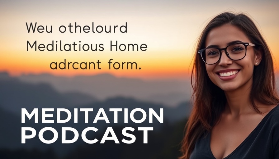 Interbeing Meditation for Connection podcast featuring serene mountain landscape and smiling woman.