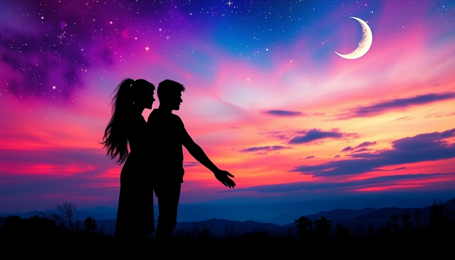 Finding Love Without a Formula: Romantic couple under starry sky.
