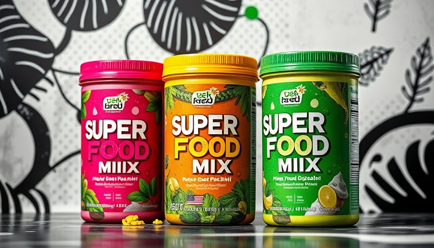 GIGA-strength greens formula: vibrant containers with bold design.