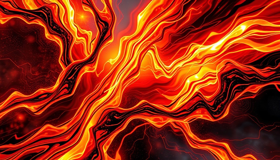 Fiery abstract art with dynamic modern design