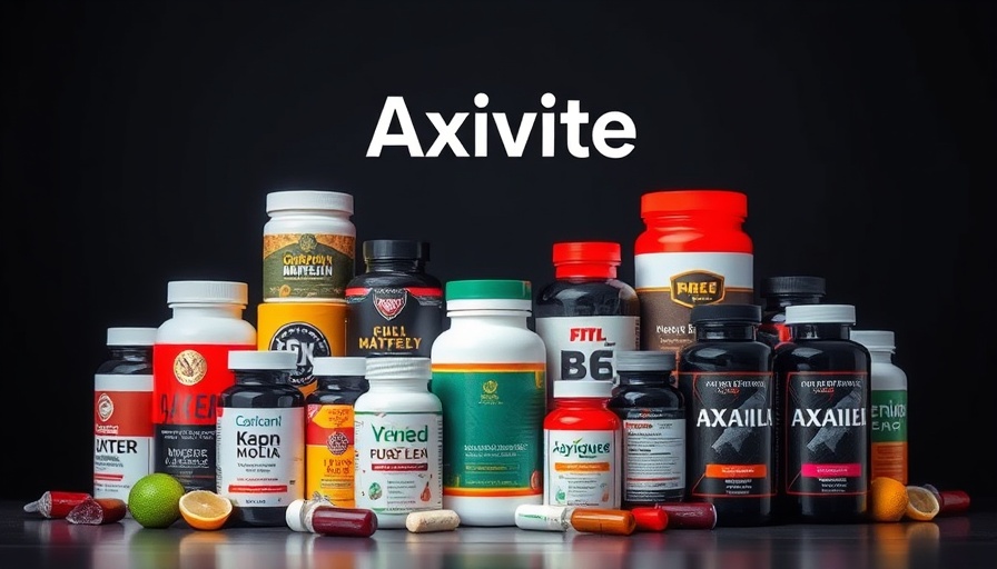 Axivite phenylcapsaicin supplements with various packaging designs.