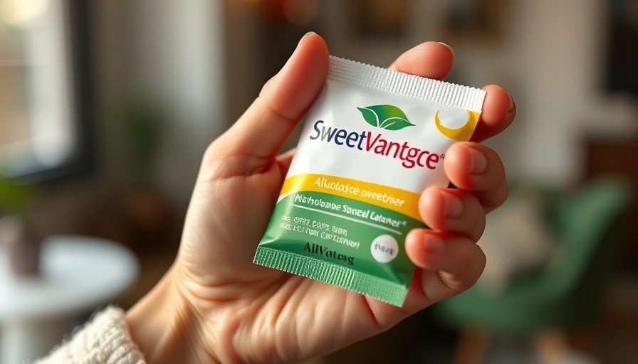 SweetVantage Allulose innovation packet held in hand