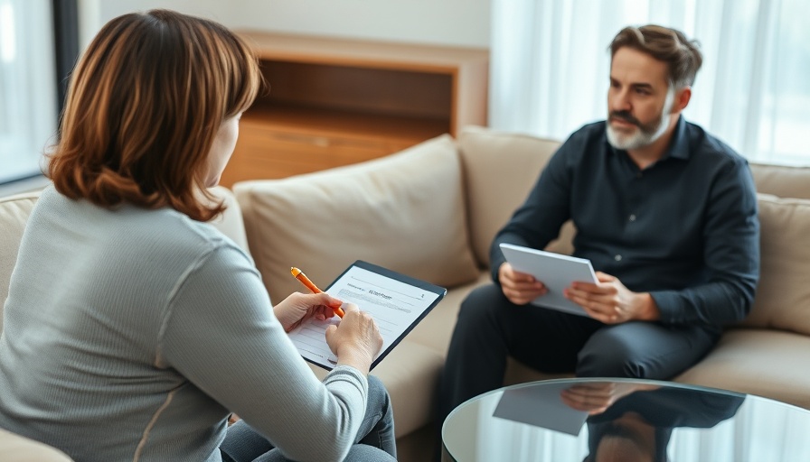 Therapist and patient in discussion for inpatient mental health programs long-term wellness.