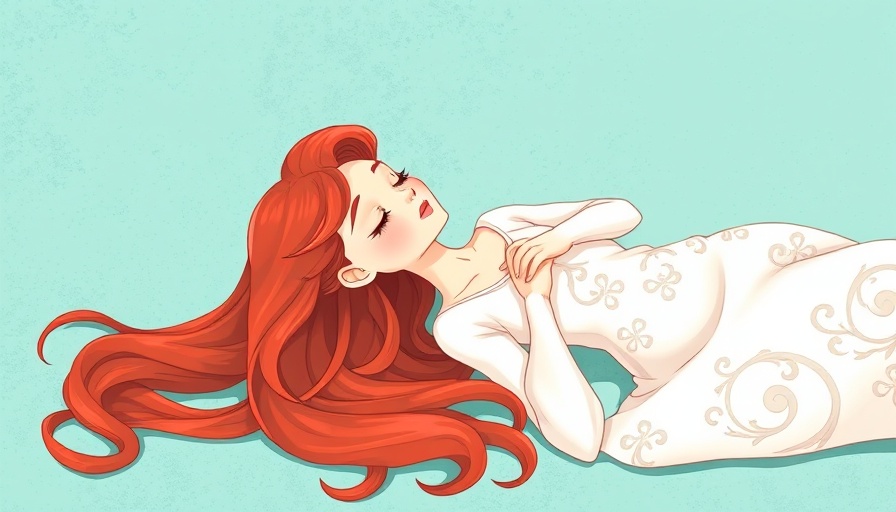Illustrated woman represents self-worth after breakup with serene expression.