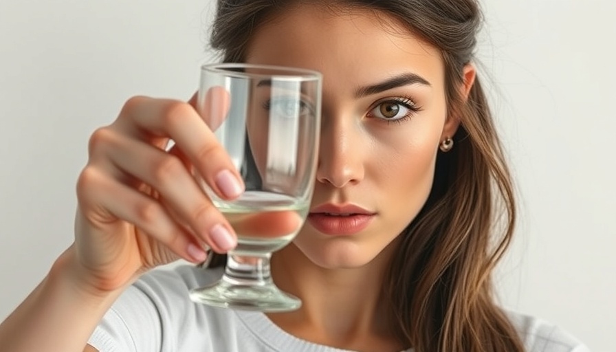 Young woman rejecting alcohol, embracing a sober lifestyle, concept.