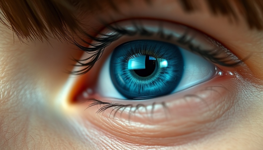 Close-up of a blue eye symbolizing EMDR trauma therapy focus.