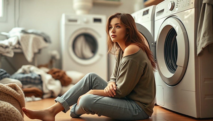 Young woman contemplating life in a messy laundry room, My Messy Road to Not Drinking