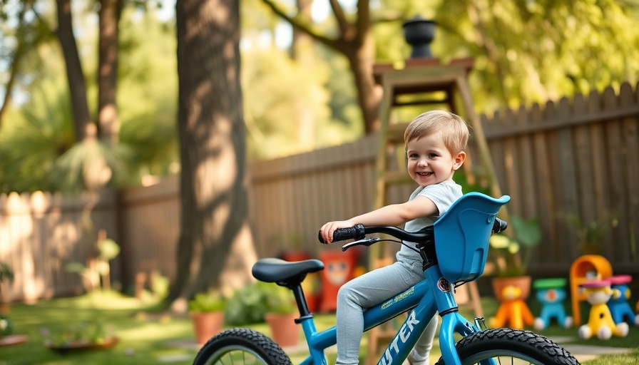 Charming outdoor bicycle scene in a lush garden setting.