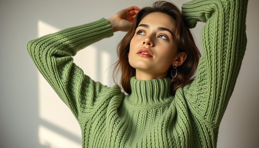 Young woman in green sweater, serene expression, Babaà Giveaway and Discount Code