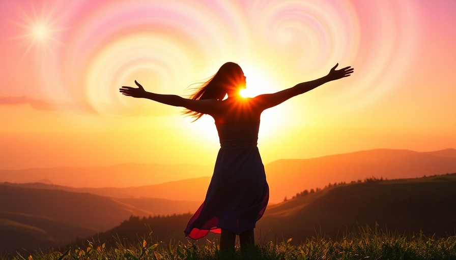 Healing from cPTSD: silhouette of woman embracing sunrise