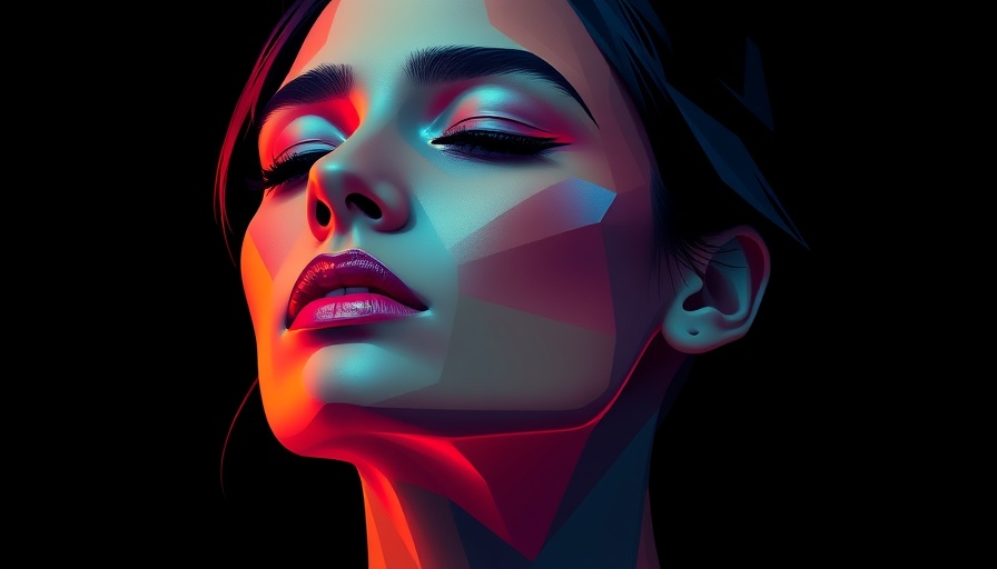 Abstract portrait of a woman, embodying transmuting shame into self-love.