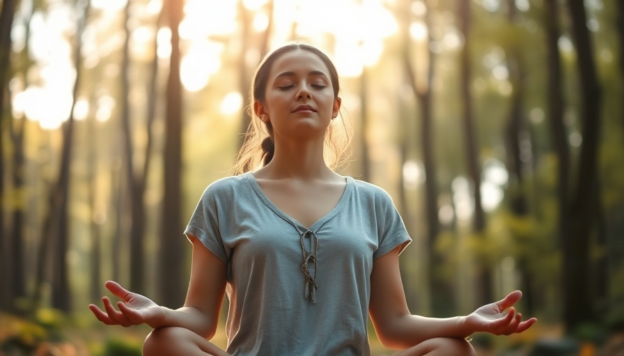 Mindful meditation tips in serene forest setting
