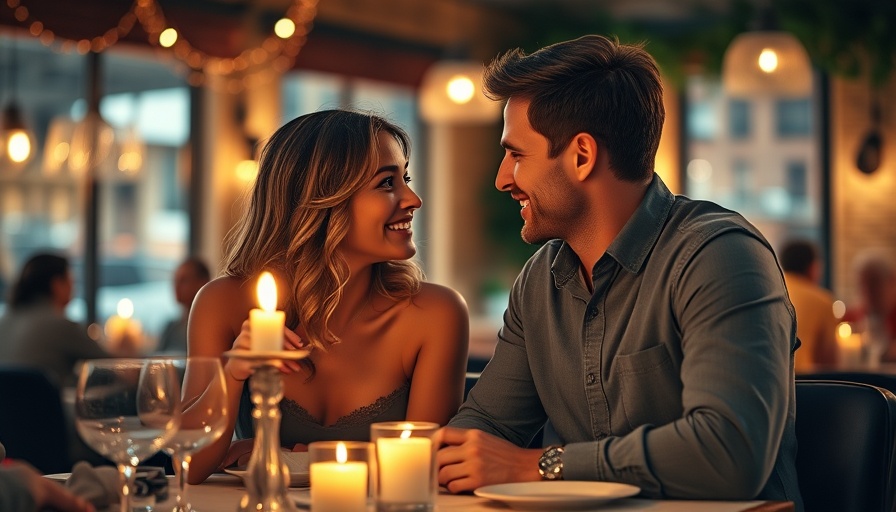 Couple sharing a warm moment at a dinner, highlighting acts of kindness.