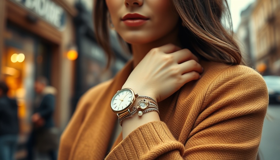 Stylish woman wearing a silver watch under $500, chic urban fashion.
