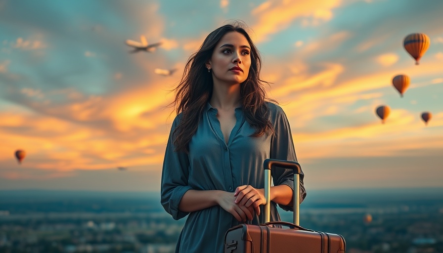 Young woman experiencing the grief of relocating depicted through vibrant dreamlike imagery.