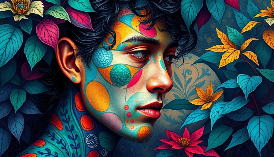 Healing through grief represented in a colorful abstract painting
