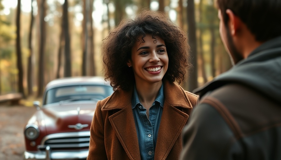 Woman smiling warmly outdoors, favorite movie of the year 2025.