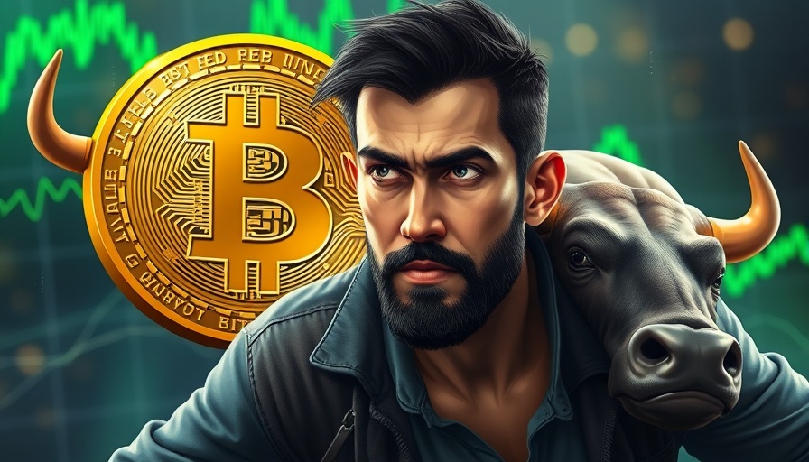 Bull Market for Bitcoin and Crypto illustration with Bitcoin and bull.