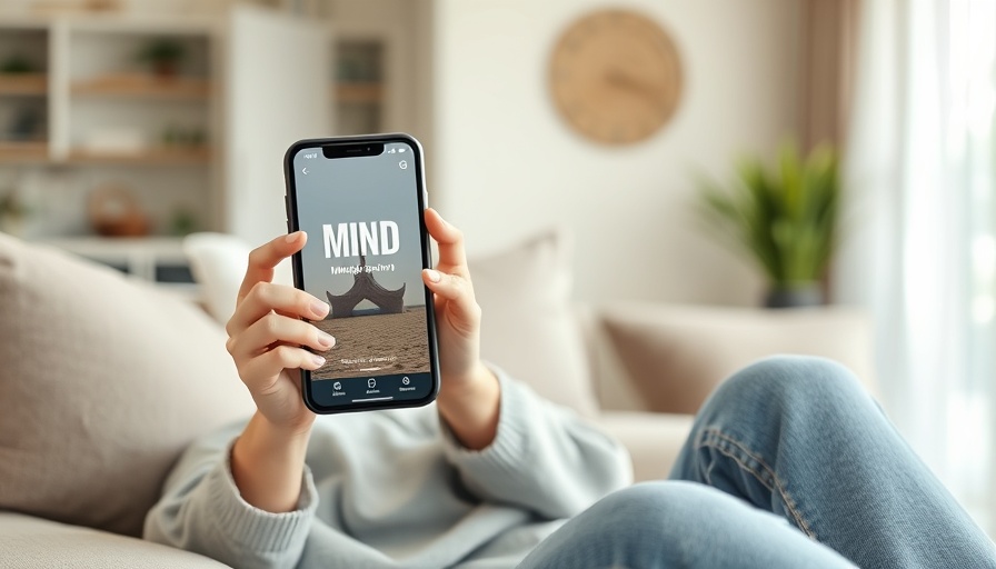 Mindful App for Mental Health Support displayed on smartphone.