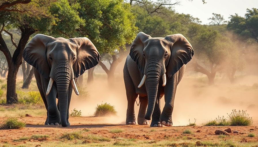 Elephants in a peaceful African savannah, highlighting offbeat wildlife encounters in Africa.