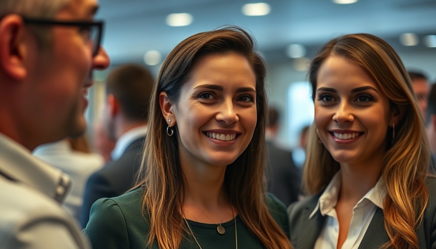 People at a professional event, close-up view.