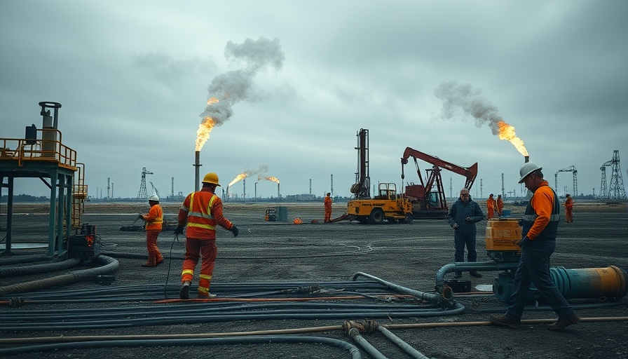 Mercuria investment in Congo M'Boundi oil field, showcasing industrial activity.