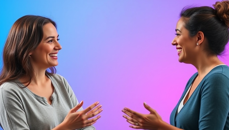 Two women discussing trauma recovery and co-regulation strategies.