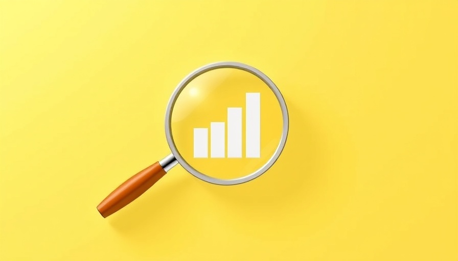 Magnifying glass icon with bar graph for Search Ads 360 AI strategies.