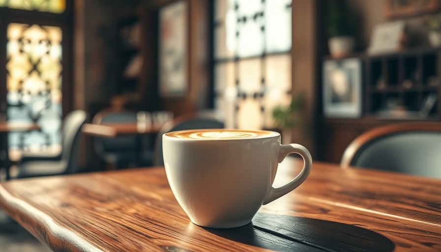 Johannesburg coffee spots: elegant coffee on wooden table.