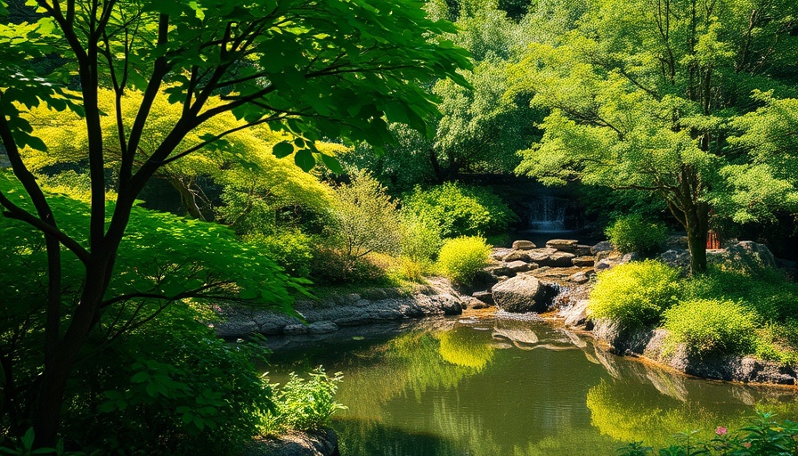 Serene Japanese garden scene reflecting tranquility, Mind and Mental Health Recovery.