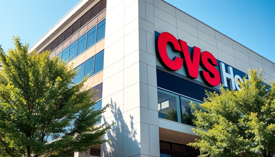 CVS Health building exterior surrounded by trees in daylight.