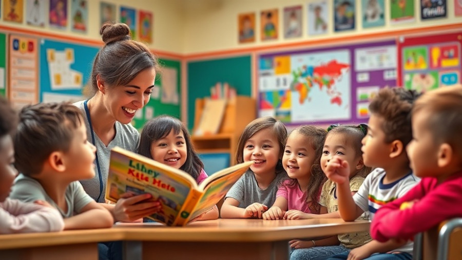 Children engaged in reading with teacher, highlighting the importance of reading for children.